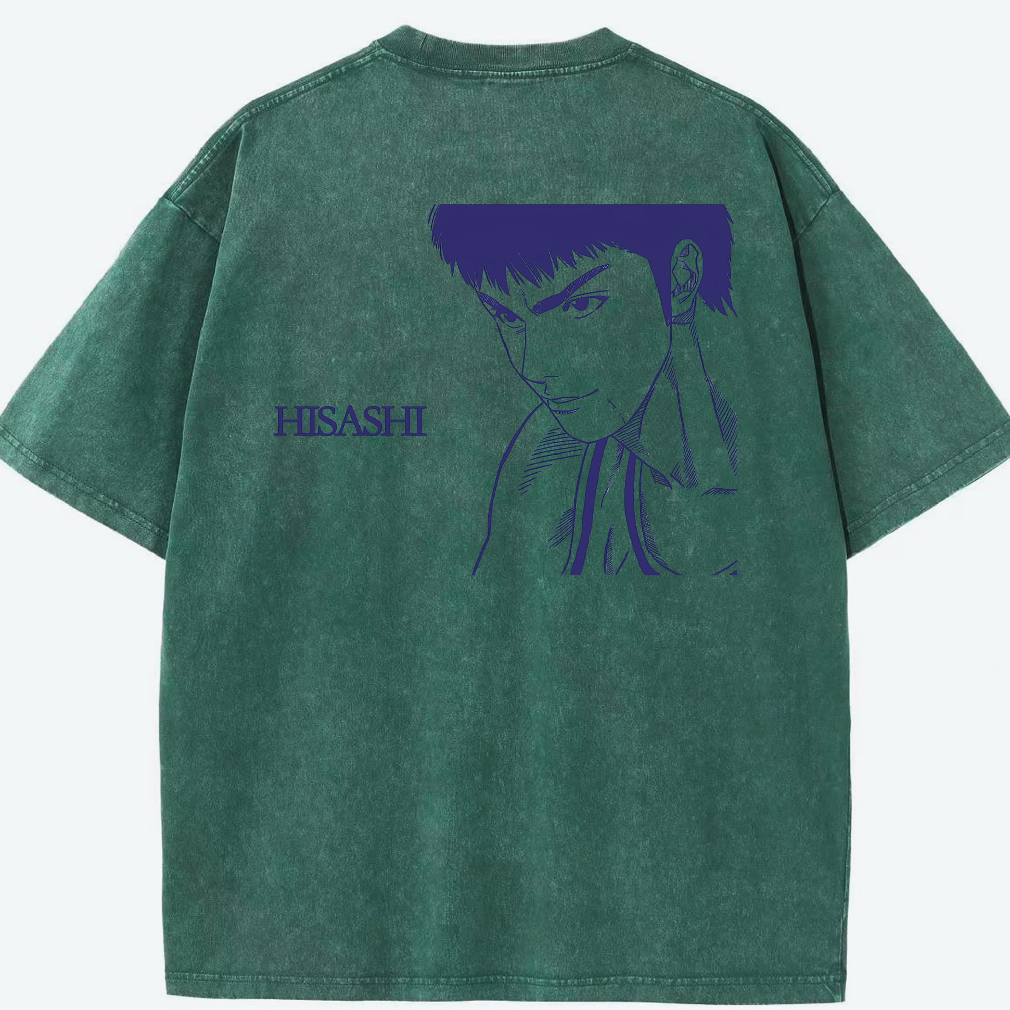 SLAM DUNK／スラムダンク 綿100% ヴィンテージ風 半袖Tシャツ（背面プリント）